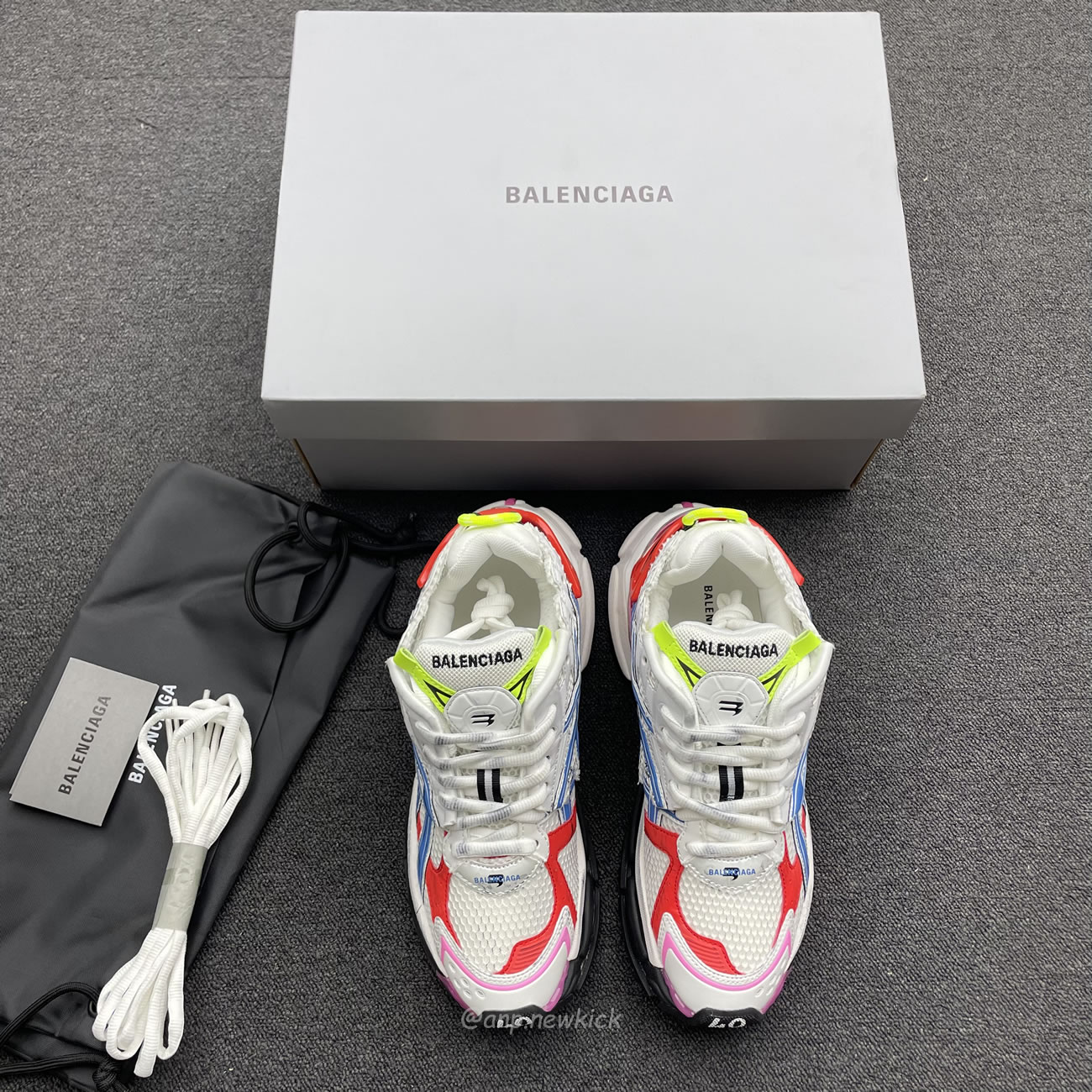 Balenciaga Multicolor Mesh Rubber White 677403 W3rb6 9645 (9) - newkick.vip